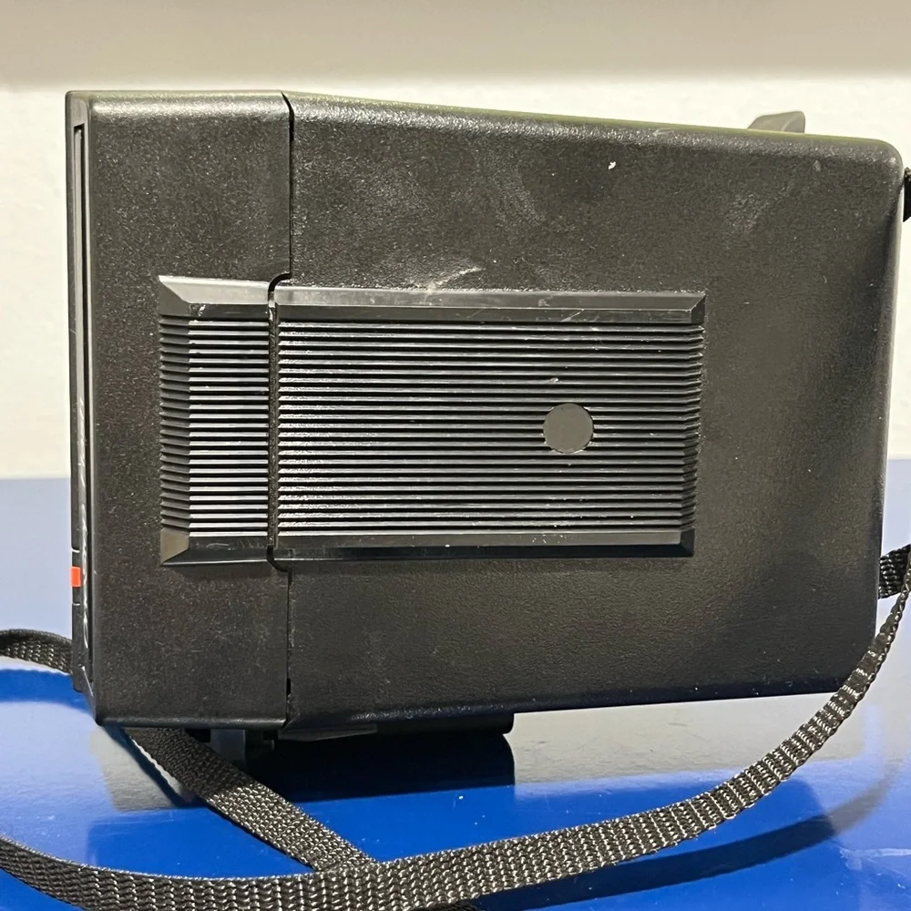 Polaroid One Step Flash Instant Camera Vintage 80s 90s Black Strap Photography